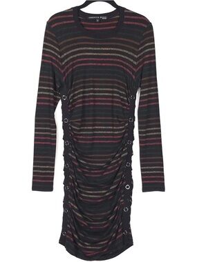 EUC Veronica Beard Daphne Metallic Striped Dress